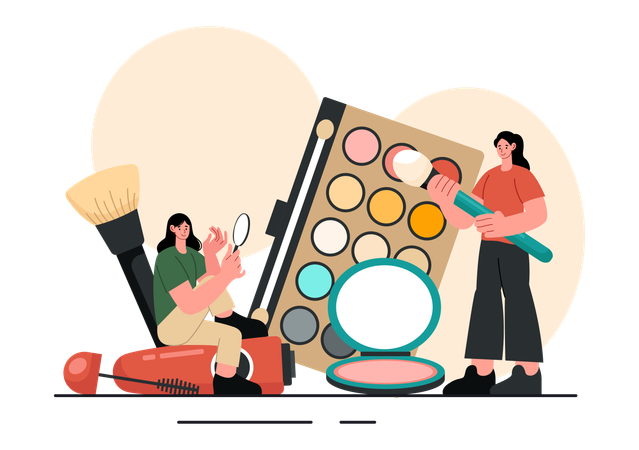 Make-up-Schule  Illustration