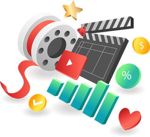Make Videos For Digital Marketing  イラスト