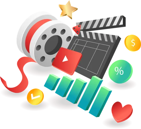 Make Videos For Digital Marketing  イラスト