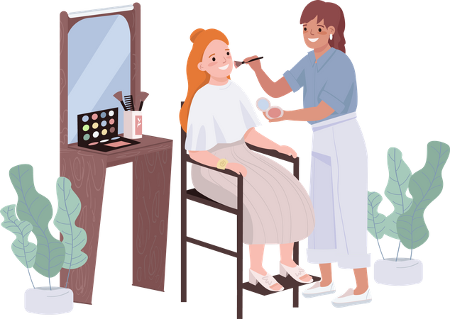 Makeup artist service  Illustration