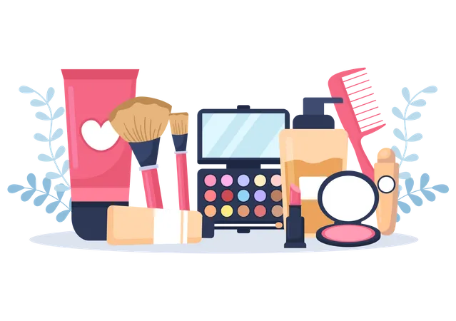 Makeup cosmetics collection  Illustration