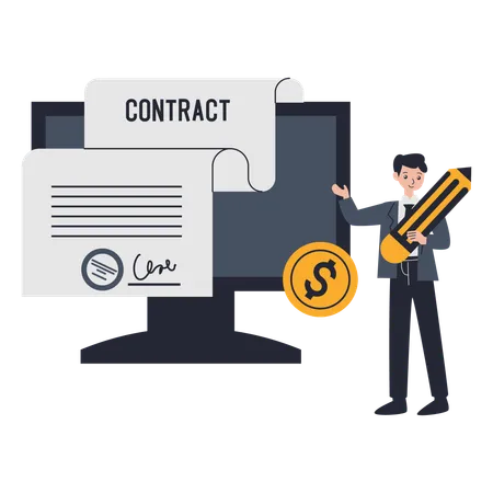 Making Contract  Illustration