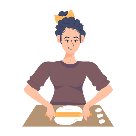 Making Dough  Illustration