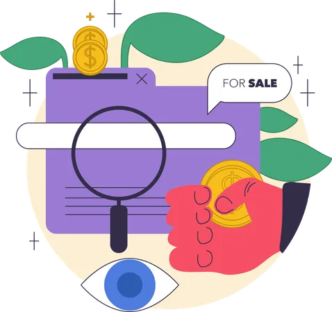 Making money from sale  Illustration