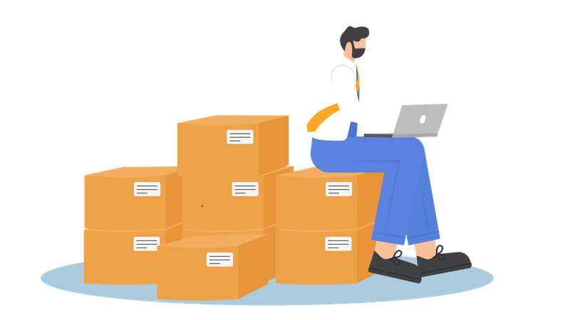 Making money from selling online product  イラスト