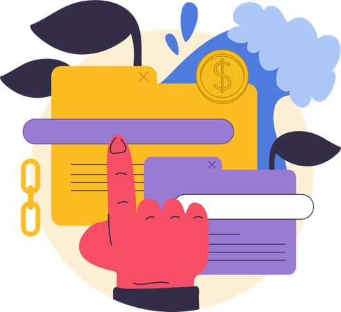 Making money on online surfing  Illustration
