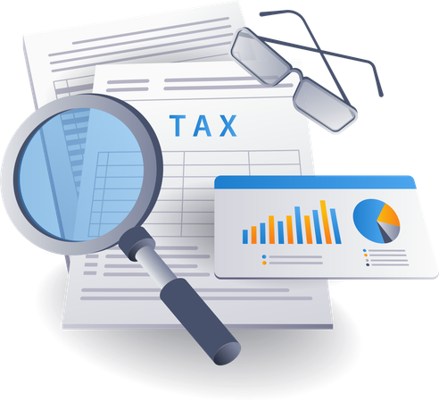 Making Monthly Tax Reports  Illustration