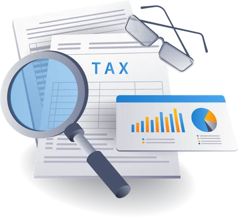 Making Monthly Tax Reports  Illustration