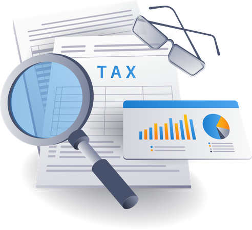 Making Monthly Tax Reports  Illustration