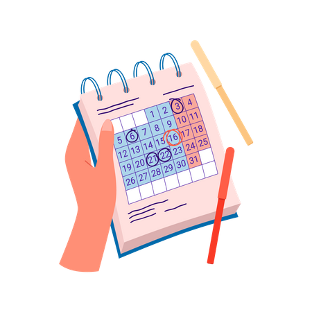 Making schedule  Illustration