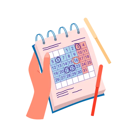 Making schedule  Illustration