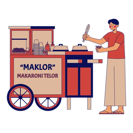 Maklor Street Vendor  Illustration