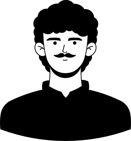 Male Avatar Character Profile Illustration