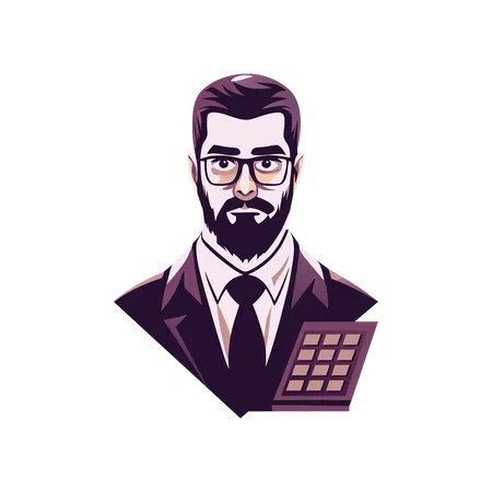 Male Accountant  Illustration