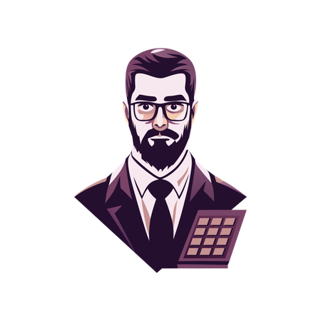 Male Accountant  Illustration
