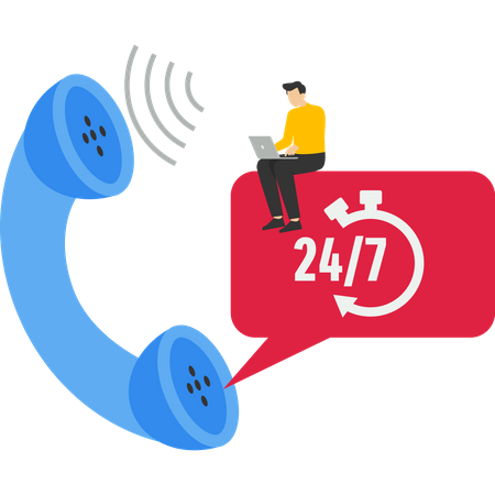 Male agent provide 24 hours service  Illustration