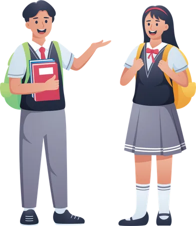 Male and female Student  Illustration