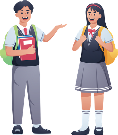 Male and female Student  Illustration