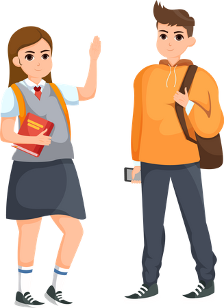 Male and female Student  Illustration