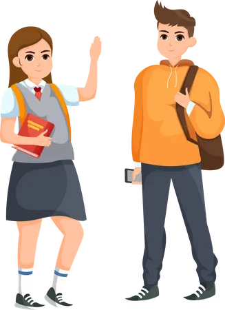 Male and female Student  Illustration