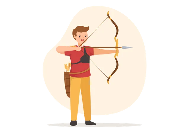 Male Archery  Illustration