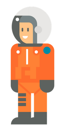 Male astronaut Illustration