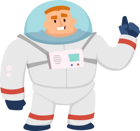 Space Character Mascots Astronauts Cartoon Style Illustration