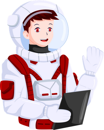 Male Astronaut  Illustration