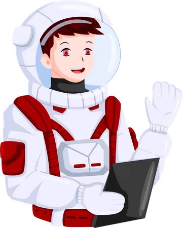 Male Astronaut  Illustration