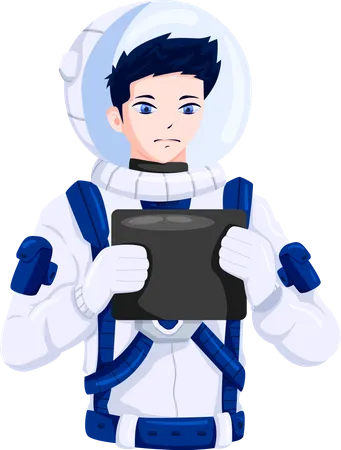 Male Astronaut  Illustration