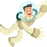 astronaut in empty space illustrations free