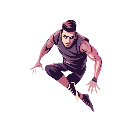 Male Athlete  Illustration