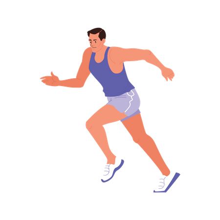 Male Athlete runner Illustration