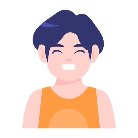 Male Avatar laughing  Illustration