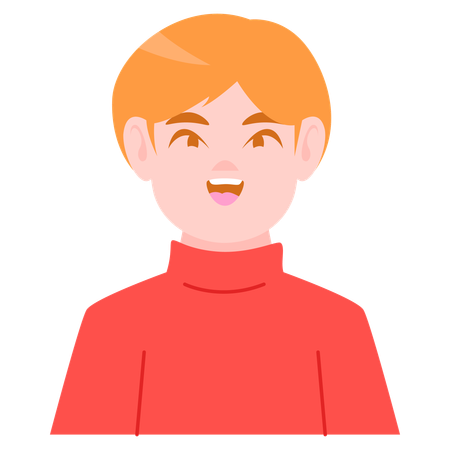 Male Avatar smilling  Illustration