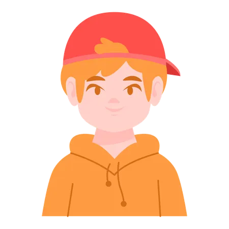 Male Avatar wearing hat  Illustration