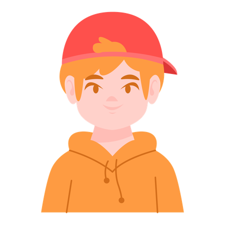 Male Avatar wearing hat  Illustration