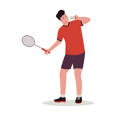 Male Badminton player  Illustration