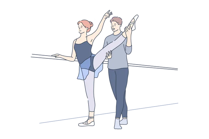 Male ballet trainer  Illustration
