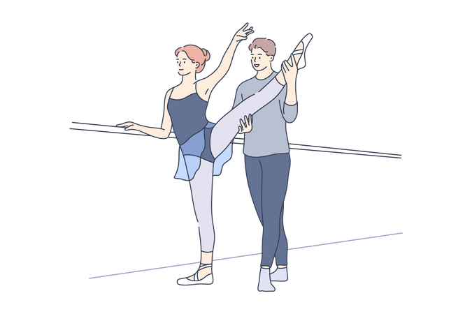 Male ballet trainer  Illustration