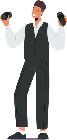 Male bartender  Illustration