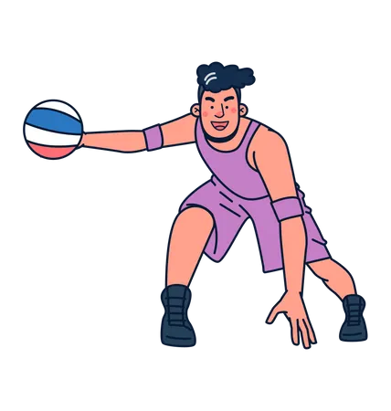 Male Basketball  Illustration