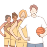 basketball coach illustration svg
