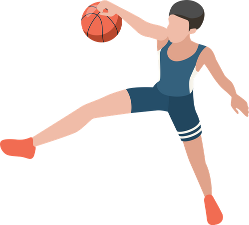 Male basketball player Illustration