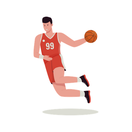 Male Basketball player  Illustration