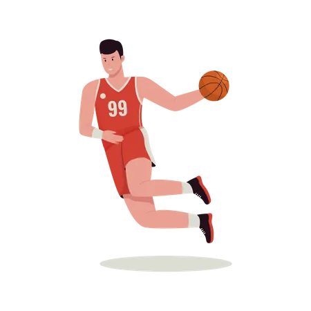 Basketball Player Vector Illustration Illustration For Website Landing Page Mobile App Poster And Banner Trendy Flat Vector Illustration Illustration