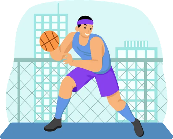 Male basketball player  Illustration