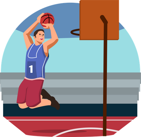 Male Basketball Player  Illustration
