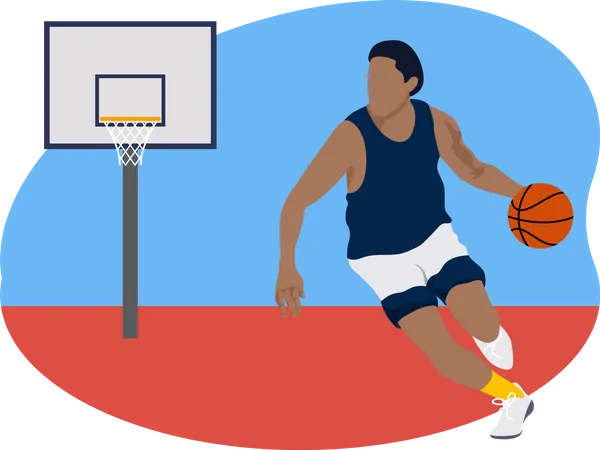 Male basketball player  Illustration