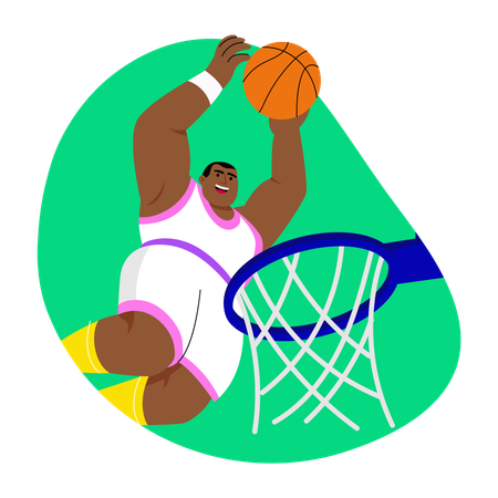 Male basketball player  Illustration